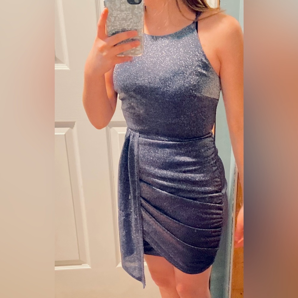 Elegant Metallic Mini Dress